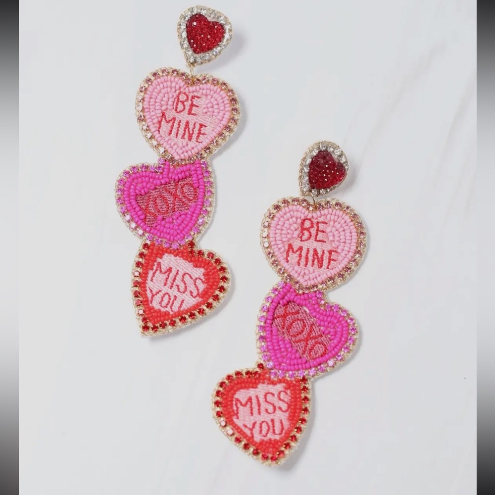 Crush On You Heart Valentine’s Day Earrings